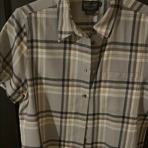Pendleton Men's Casual Plaid Shirt - Gray and Cream